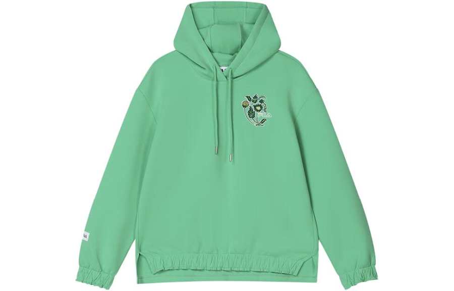 FILA X V&A Sweatshirts Women's Fruit Milk Green Hooded Moderate Regular