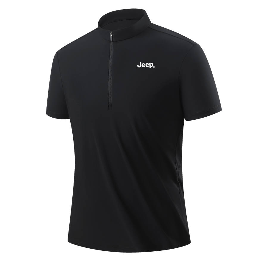 Jeep T Shirts Unisex Stand Collar Moderate Straight Fit