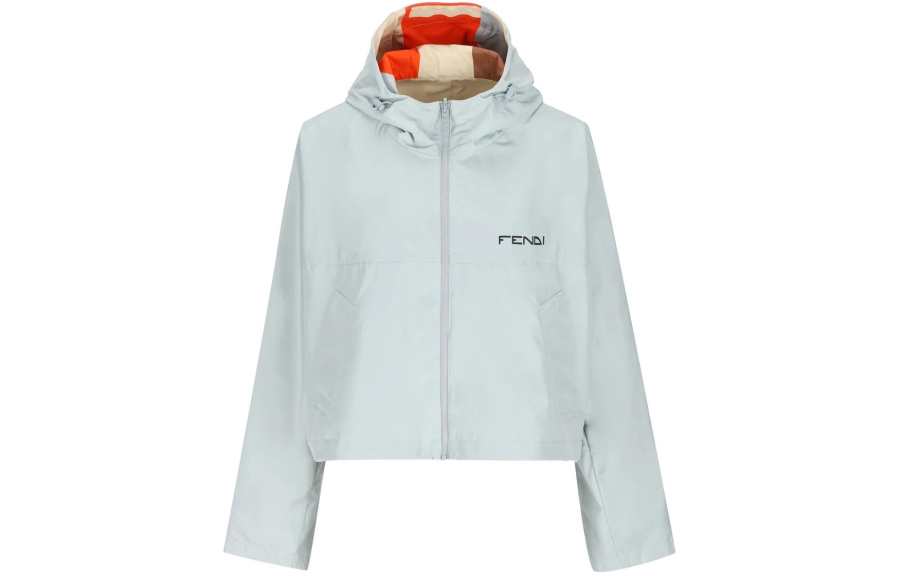 FENDI Zip-Up Hooded Reversible Jacket