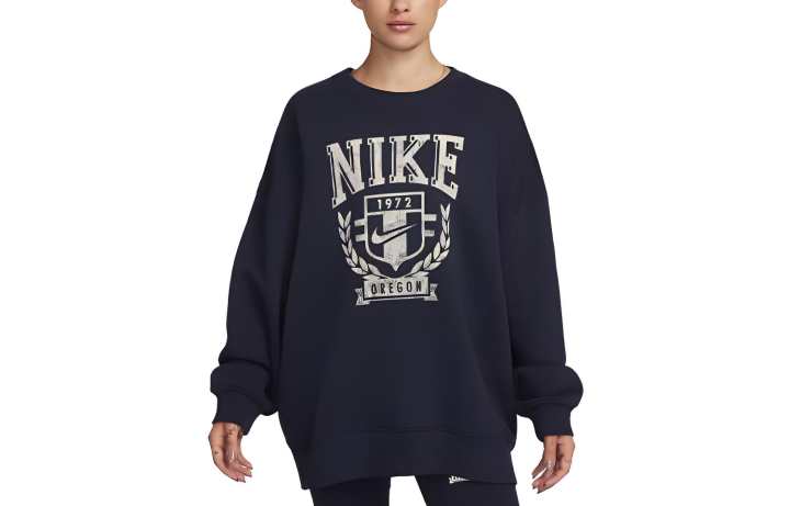 Nike Nike Sweatshirts Women's Marine Blue Crew Neck Moderate Regular