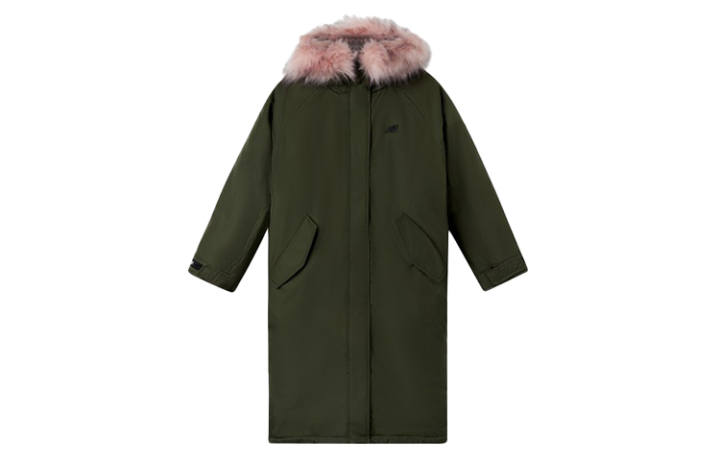 New Balance New Balance Down Jackets Women's Green Hooded Moderate Detachable Down