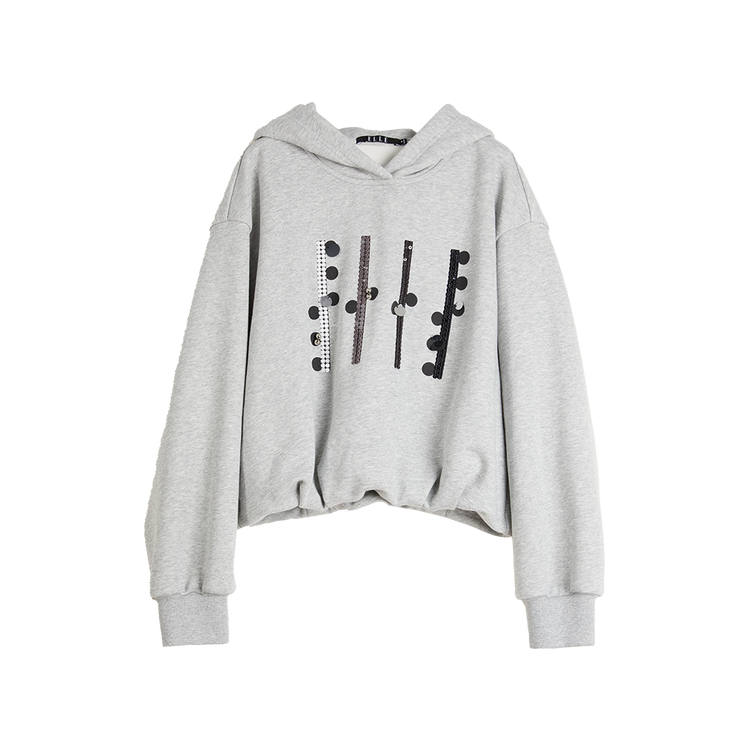 ELLE ELLE Sweatshirt Women's Light Gray