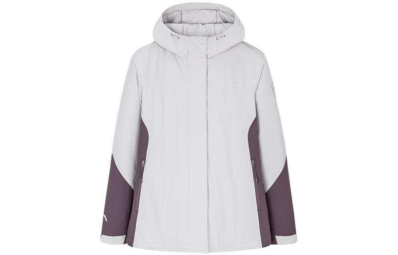 ANTA Variety Training Collection Jackets Women's Velvet Purple Gray Hooded Thickened Other