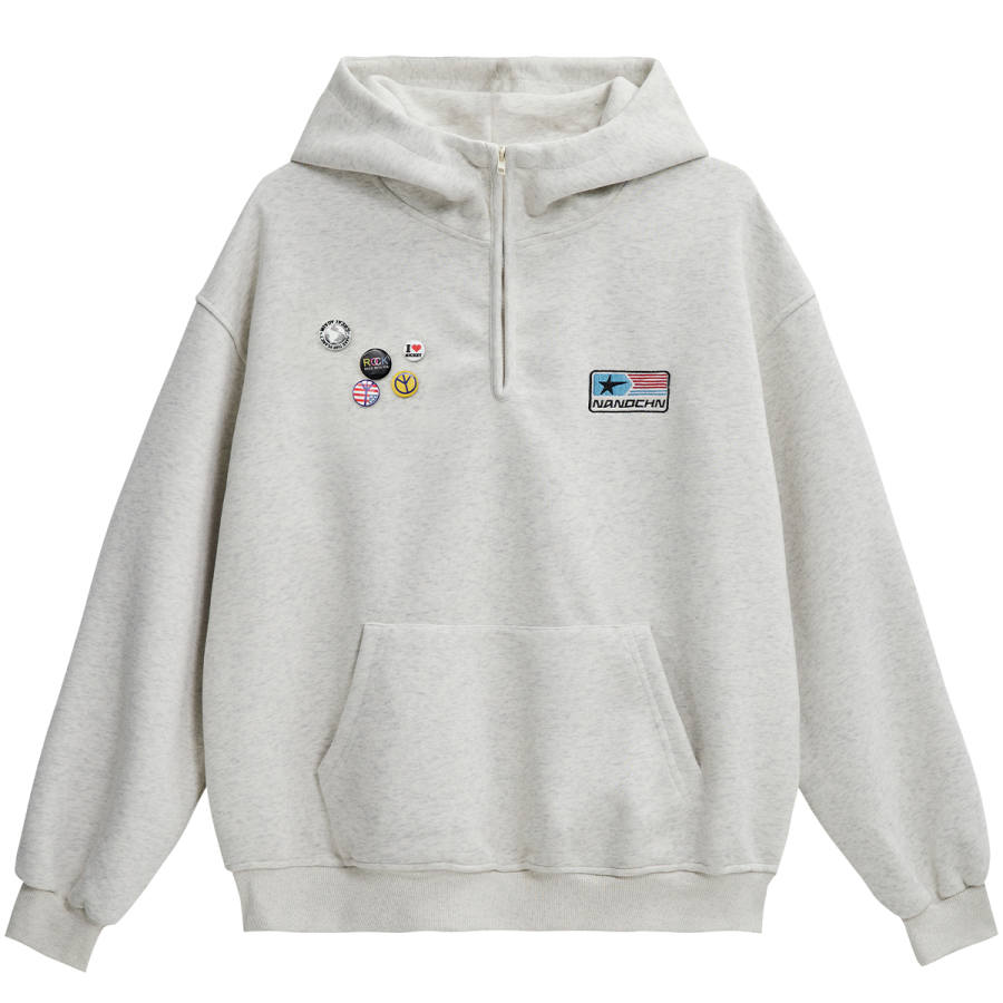 NANDCHN Sweatshirts Unisex Hooded Moderate Regular