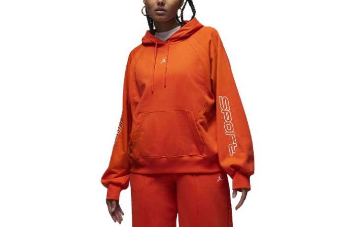 Jordan Jordan Sport Sweatshirts Women's Orange Hooded Moderate Regular