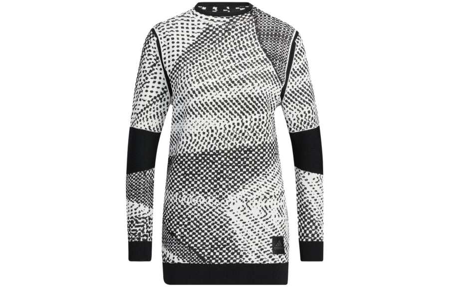 Adidas Adidas Knitwear Women's Gray White Crew Neck Moderate Other