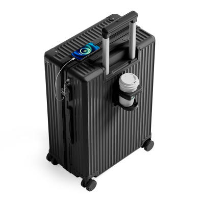 Lixiangzhuyi ABS+PC Material Luggage Travel Suitcase Lockable Trunk Box Unisex Multicolor