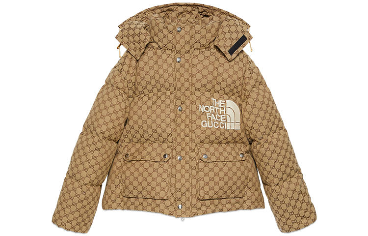 GUCCI x THE NORTH FACE Gucci X The North Face Down Jacket Winter Women's Brown