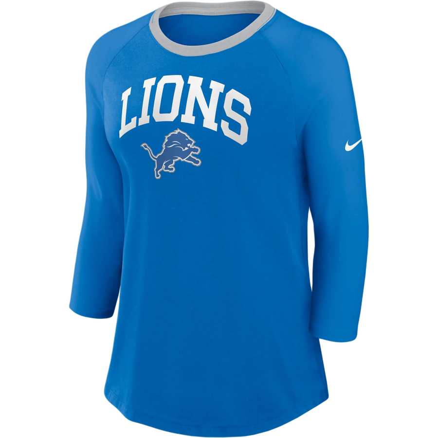 Nike Nike Detroit Lions Women's Nike Nfl 3/4 Sleeve T Shirt
