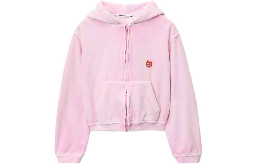 Alexander Wang Zipped Velvet Hoodie