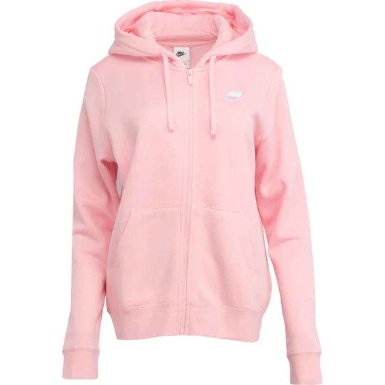 Nike Nike Sportswear Women's Club Fleece Full Zip Hoodie Med Soft Pink/White
