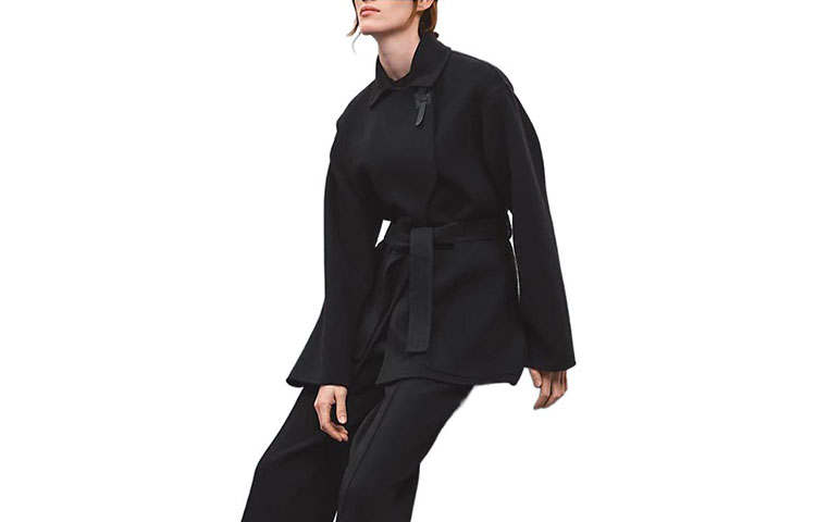 HERMES HERMES Jackets Women's Black Lapel Moderate Other