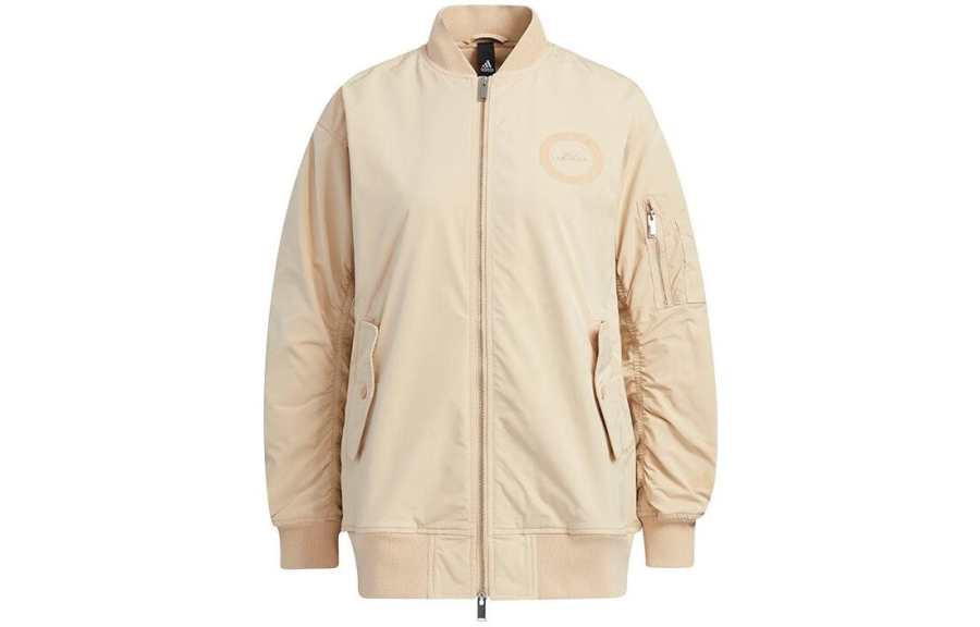 Adidas Neo Jackets Women's Khaki Stand Collar Moderate Other