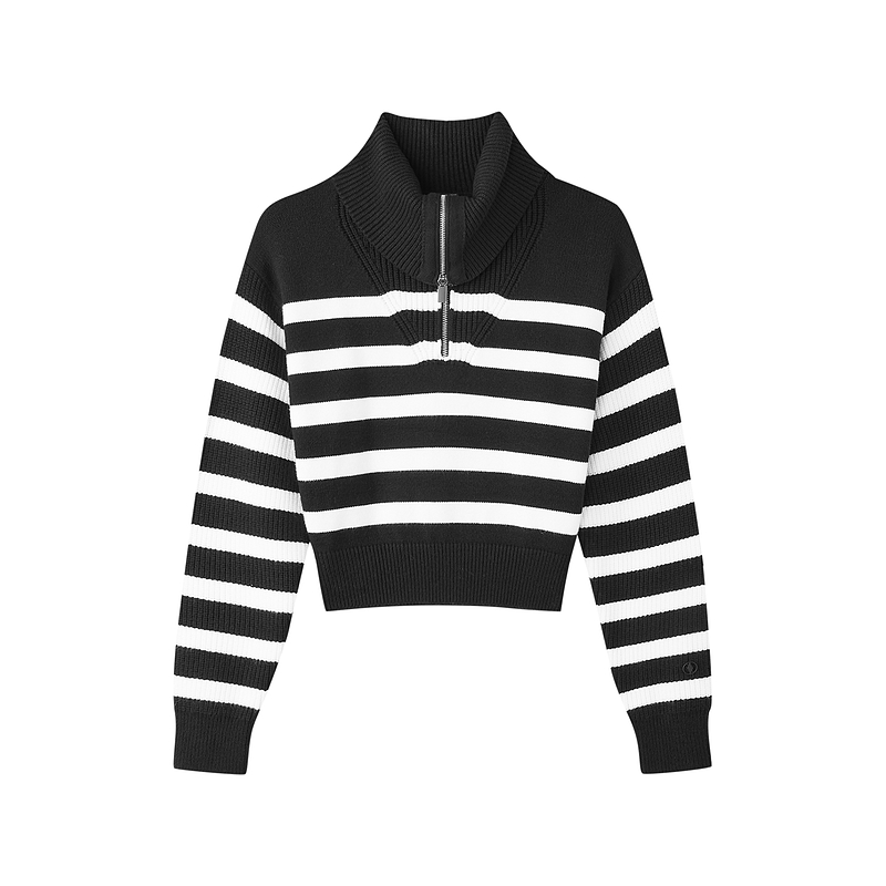 Skechers Elegant Diamond Collection Knitwear Women's Coconut Milk White Carbon Black Stripes