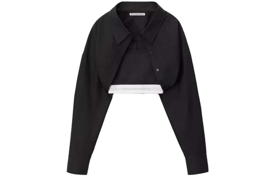 Alexander Wang Alexander Wang Layered Cropped Shirt