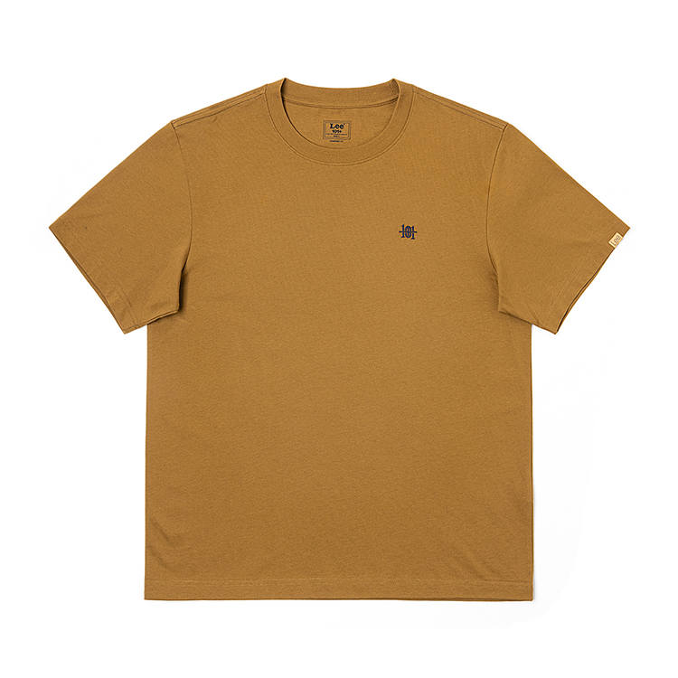 Lee Lee T Shirts Men's Brown Crew Neck Moderate
