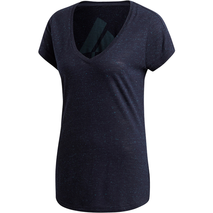 Adidas Adidas T Shirts Women's Blue V Neck Moderate