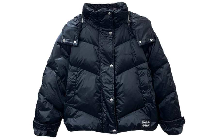 Li-Ning Li Ning Down Jackets Women's Black Hooded Moderate Puffer Jacket