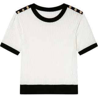 DKNY Knitwear Women's White Crew Neck Moderate