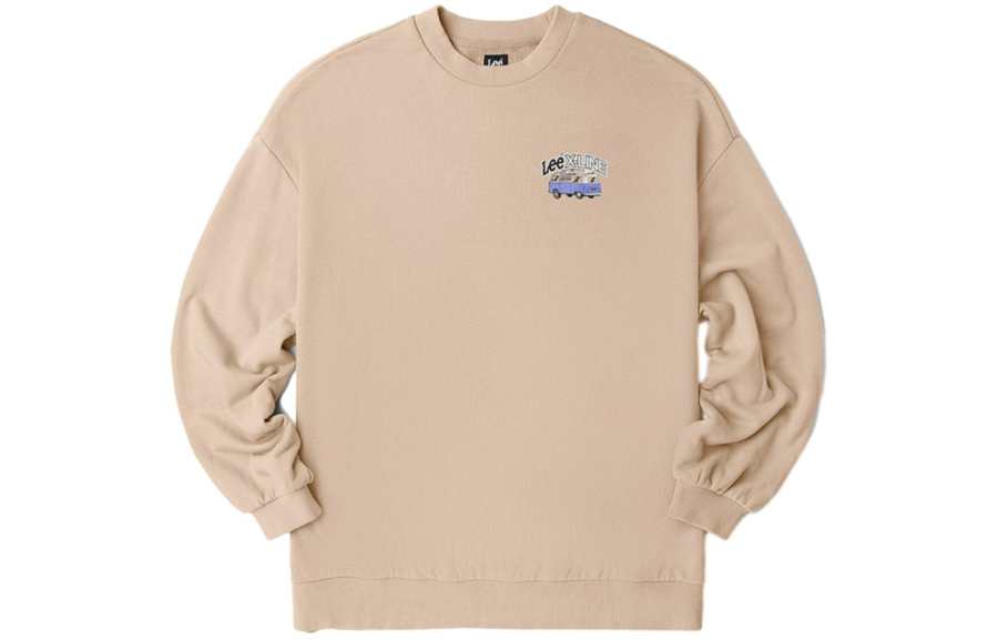Lee Sweatshirts Women's Beige Crew Neck Moderate Regular