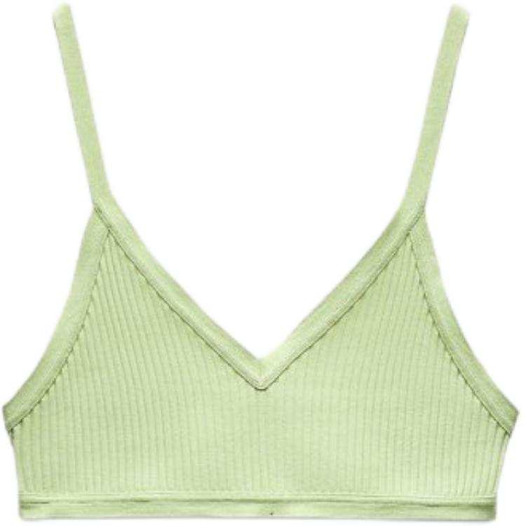 ZARA Camisoles Women's Green V Neck Moderate Other