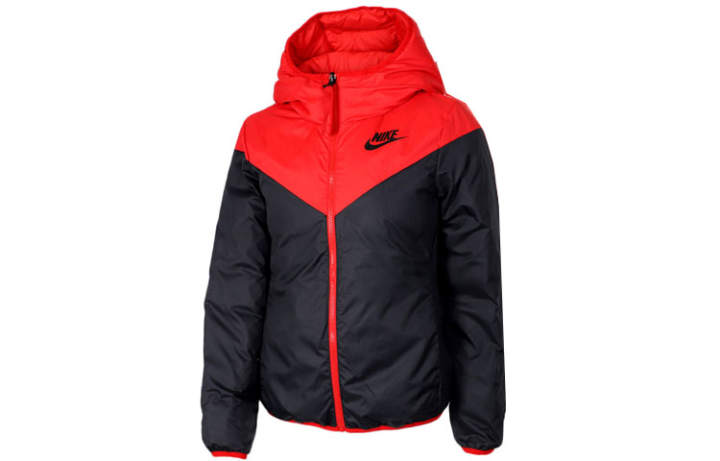 Nike Nike Down Jackets Women's Red Hooded Moderate Reversible