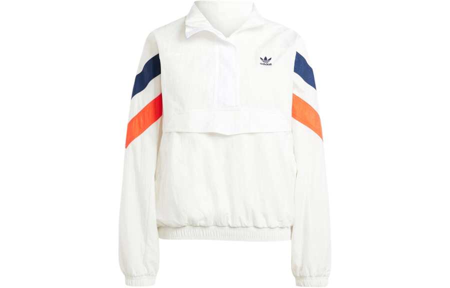 Adidas Originals 1/2 Zip Windbreaker Jackets & Coats Women's White