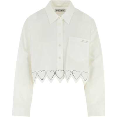 MACH & MACH Crystal-embellished Cropped Shirt