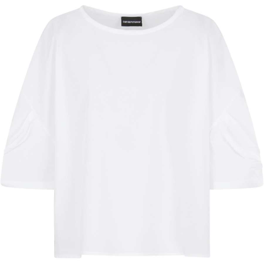EMPORIO ARMANI Twisted Sleeve Poplin Blouse