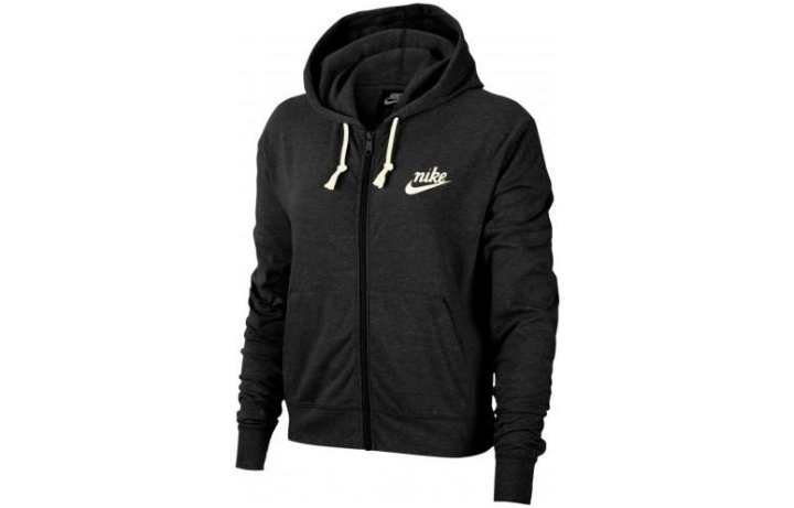 Nike Nike Sweatshirts Women's Black Hooded Moderate Cardigan