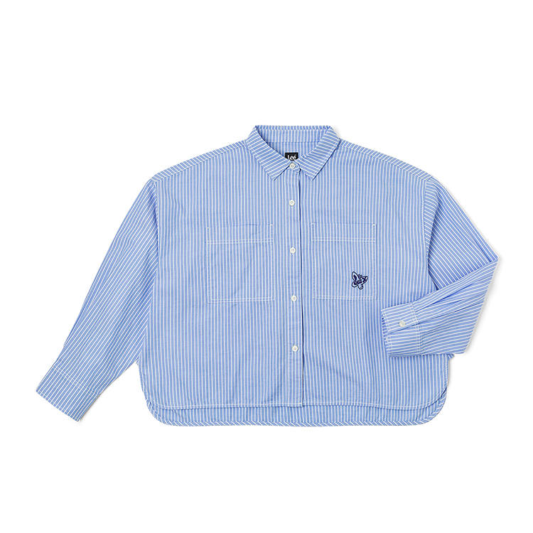 Lee Lee Shirts Women's Blue Lapel Moderate