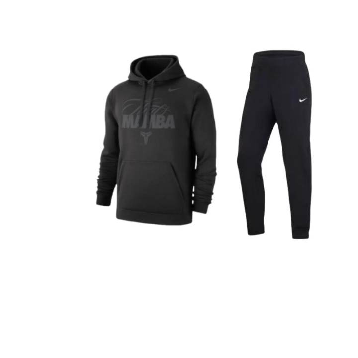 Nike Nike American Letter Print Hooded Pullover Fleece Lined Long Sleeved Sweatshirt Elastic Pants Casual Sportswear Unisex