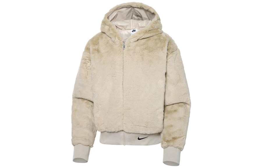Nike Nike Women'ss Essentials Faux Fur Jacket US Sizing Rattan/Black