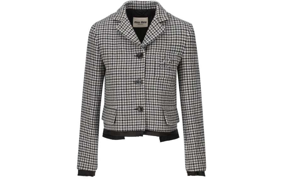 MIU MIU Jackets Women's Black Lapel Moderate Other