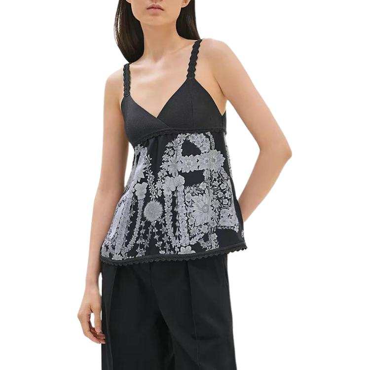 HERMES HERMES Camisole Women's Blue Black