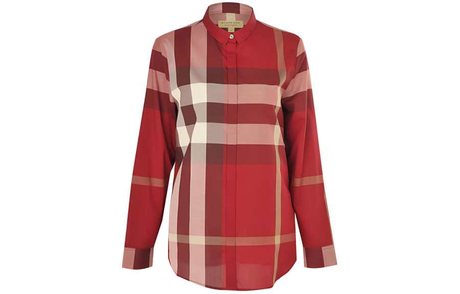 Burberry Shirts Women's Red Lapel Moderate Other