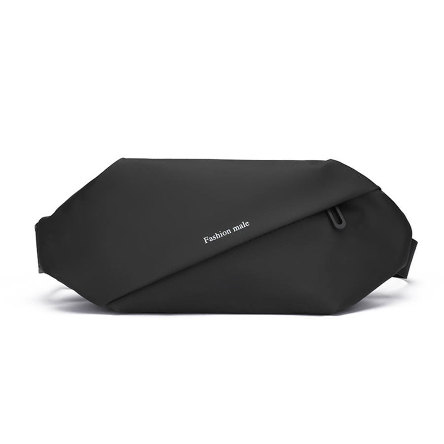 LAORENTOU Synthetic Leather Fanny Pack Regular Men's Black