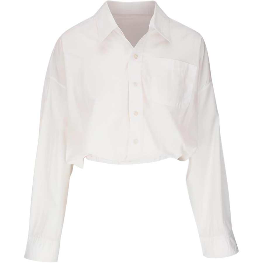 R13 R13 cropped cotton shirt