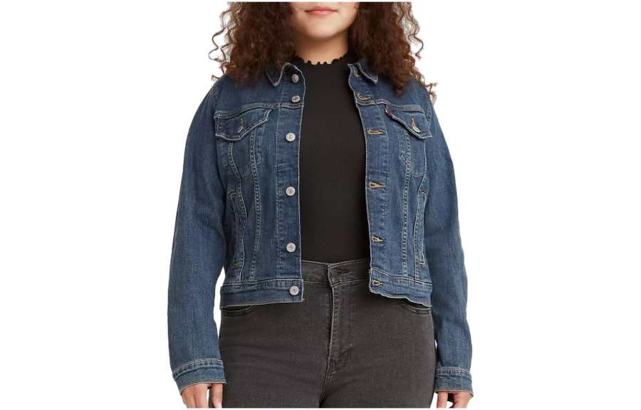 Levis Levis Jackets Women's Gray Black Lapel Moderate Other