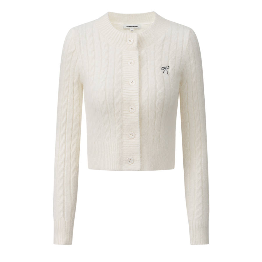 CLIMAX VISION Knitwear Women's Crew Neck Moderate Cardigan