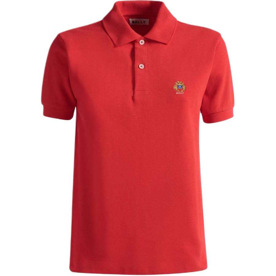 BALLY Bally embroidered-logo puff-sleeve polo top