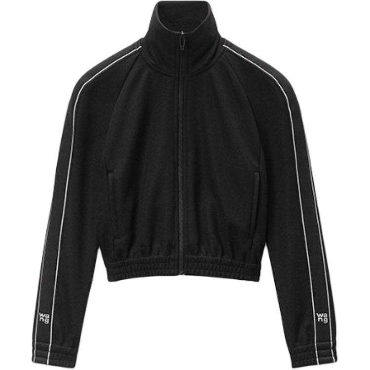 Alexander Wang Alexander Wang logo-tape cropped track jacket