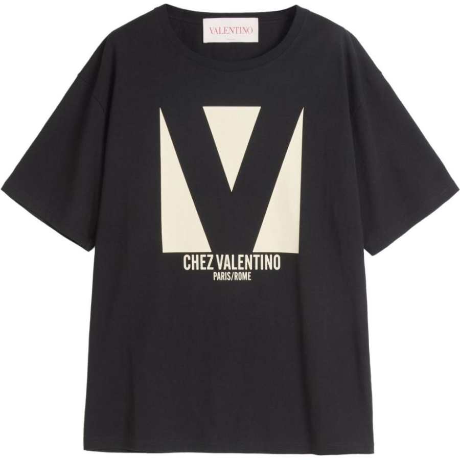 Valentino Chez Valentino-Printed Crewneck T-Shirt
