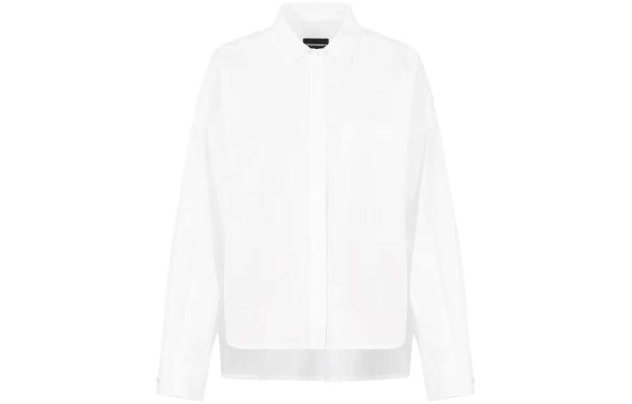 EMPORIO ARMANI Drop shoulder Cotton Shirt