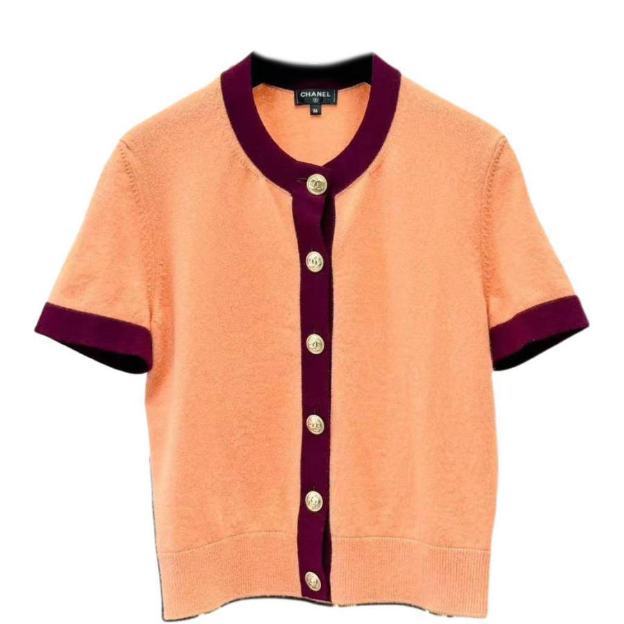 CHANEL Cashmere Sweater Women's Orange