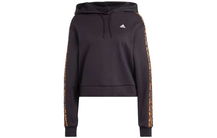 Adidas Adidas Free Shipping With AdiClub Essentials 3-Stripes Animal Print Relaxed Hoodie