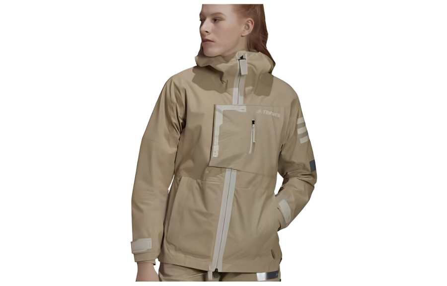 Adidas Adidas Jackets Women's Khaki Hooded Moderate Other