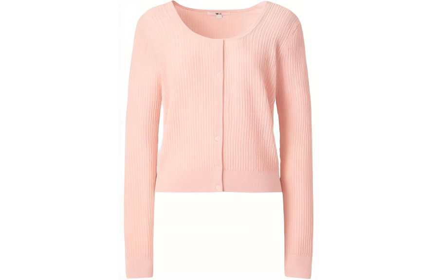UNIQLO C Collection Knitwear Women's Pink Crew Neck Moderate