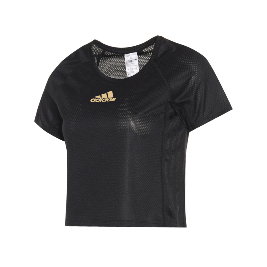 Adidas Adidas T Shirts Women's Black Crew Neck Moderate