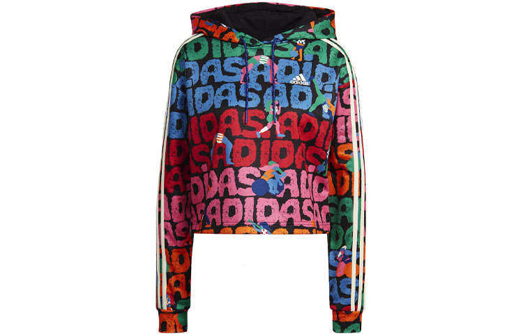 Adidas Adidas x FARM RIO 3 Stripes Hoodie Sweatshirt Women's Black